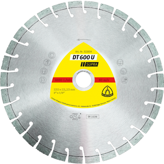 Universāls dimanta disks Klingspor DT600U, 400mm x 30mm x 3.2mm
