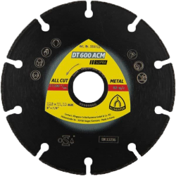 Universālais dimanta Cutting disc m Klingspor DT600ACM, 125mm x 22.23mm x 1.3mm