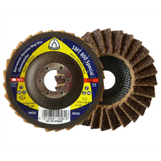 Klingspor abrazīvā FILCA lapiņdisks SMT 800 Plus, 125mm, (Vidēji raupjš)