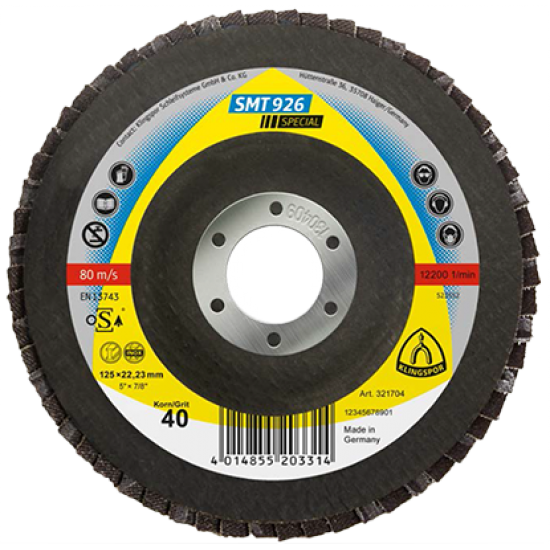 Klingspor lapiņdisks SMT926 Special, 125mm, P80