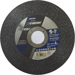 Griezējdisks NORTON A46V-BF41, NOR X-TREME Metal/Inox, 125x1.0x22.23