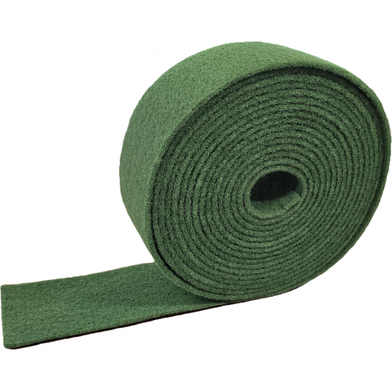 Neaustais abrazīvais filca materiāls POLITAF, 100mm x 10m,  UNI (ZAĻŠ) 