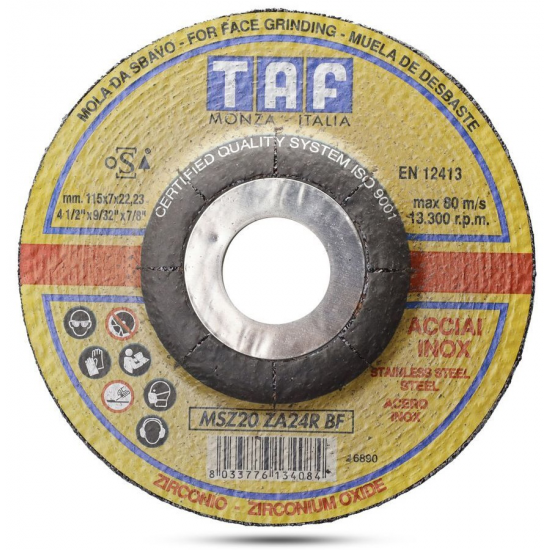 Slīpdisks metālam TAF MSZ20, 125x7.0x25 mm